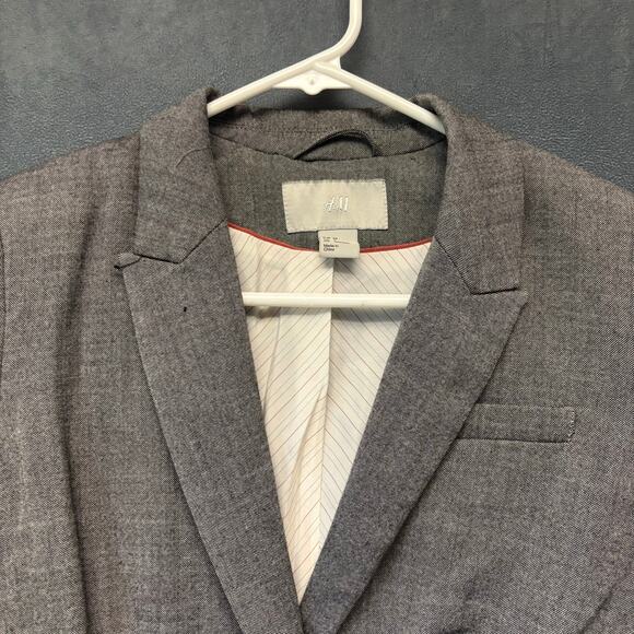 H&M Tailored Gray Blazer – Women’s Size 4 Career Work Jacket Lightweight Modern - Picture 6 of 14